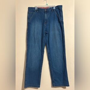 Robert Graham Blue Denim Relaxed Straight Leg Jeans Size 40x33